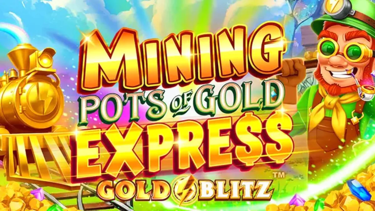 Lucky Lad Flynn dalam permainan slot Mining Pots of Gold Express Gold Blitz